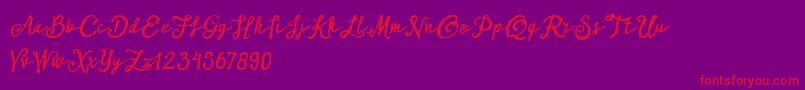 ARKMishaDemo Script Font – Red Fonts on Purple Background