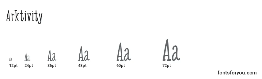 Размеры шрифта Arktivity