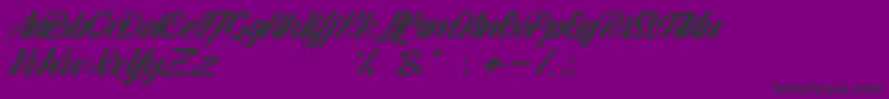 Arlen Script Demo-Schriftart – Schwarze Schriften auf violettem Hintergrund