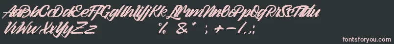 Arlen Script Demo Font – Pink Fonts on Black Background