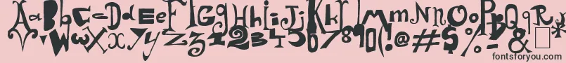 Arlequin Font – Black Fonts on Pink Background