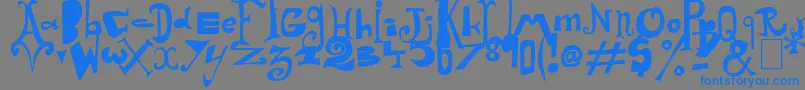Arlequin Font – Blue Fonts on Gray Background