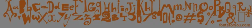 Arlequin-fontti – ruskeat fontit harmaalla taustalla
