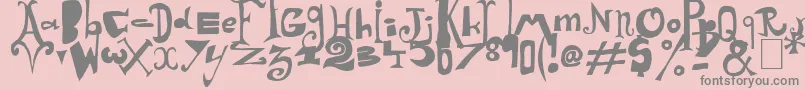 Arlequin Font – Gray Fonts on Pink Background