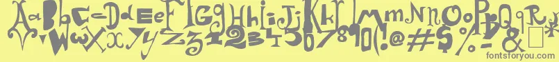 Шрифт Arlequin – серые шрифты на жёлтом фоне
