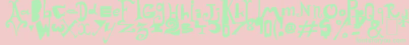 Arlequin Font – Green Fonts on Pink Background