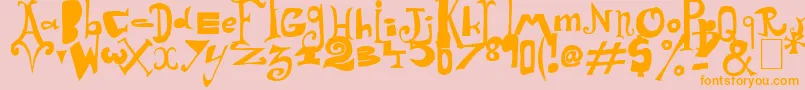 Arlequin Font – Orange Fonts on Pink Background