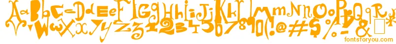 Шрифт Arlequin – оранжевые шрифты на белом фоне