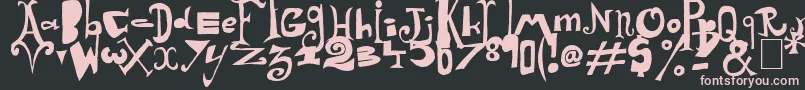 Шрифт Arlequin – розовые шрифты на чёрном фоне