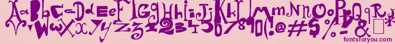 Arlequin Font – Purple Fonts on Pink Background