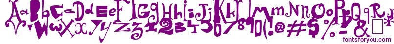 Шрифт Arlequin – фиолетовые шрифты