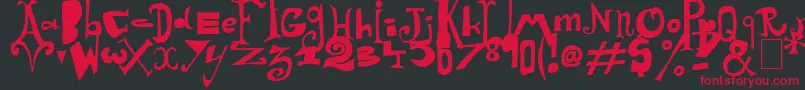 Шрифт Arlequin – красные шрифты на чёрном фоне