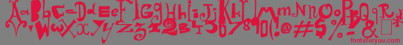 Arlequin Font – Red Fonts on Gray Background