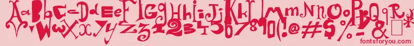 Arlequin Font – Red Fonts on Pink Background