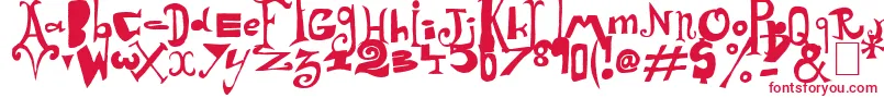 Arlequin-Schriftart – Rote Schriften