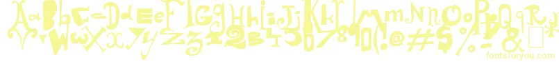 Arlequin-Schriftart – Gelbe Schriften