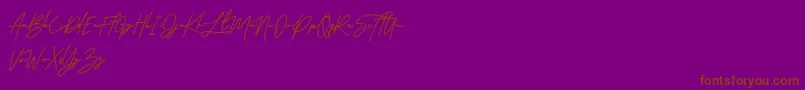 Arlobuns Free-Schriftart – Braune Schriften auf violettem Hintergrund