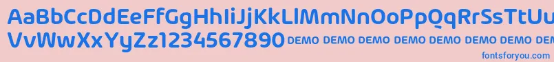 Fonte ArlonSemiBold DEMO – fontes azuis em um fundo rosa