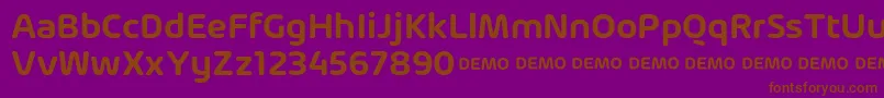 ArlonSemiBold DEMO Font – Brown Fonts on Purple Background