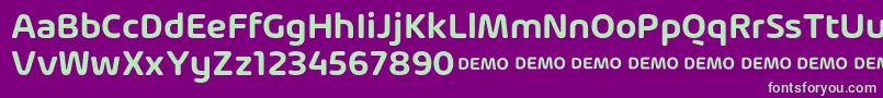 Шрифт ArlonSemiBold DEMO – зелёные шрифты на фиолетовом фоне