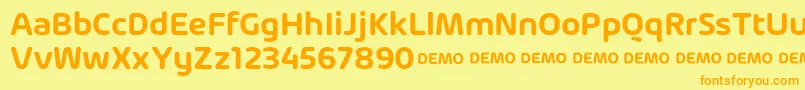 Шрифт ArlonSemiBold DEMO – оранжевые шрифты на жёлтом фоне