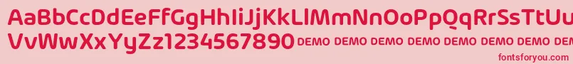 Fonte ArlonSemiBold DEMO – fontes vermelhas em um fundo rosa