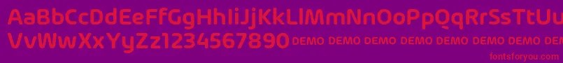 ArlonSemiBold DEMO Font – Red Fonts on Purple Background