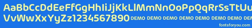 Шрифт ArlonSemiBold DEMO – жёлтые шрифты на синем фоне