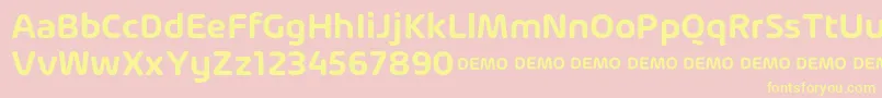 ArlonSemiBold DEMO Font – Yellow Fonts on Pink Background