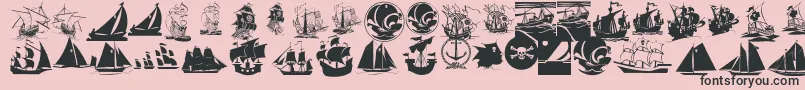 フォントArmadaPirata – ピンクの背景に黒い文字