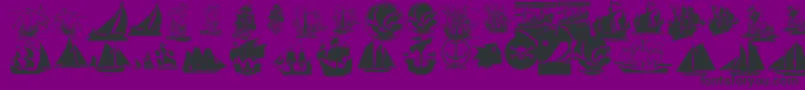 ArmadaPirata-fontti – mustat fontit violetilla taustalla