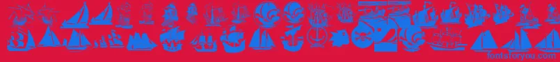 ArmadaPirata Font – Blue Fonts on Red Background