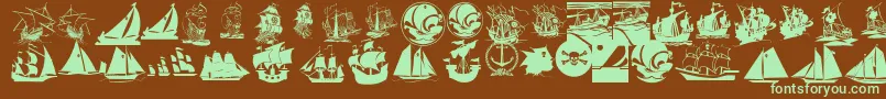 Więcej informacji o czcionce ArmadaPirata Czcionka ArmadaPirata – zielone czcionki na brązowym tle