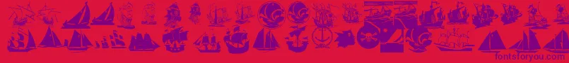 ArmadaPirata Font – Purple Fonts on Red Background