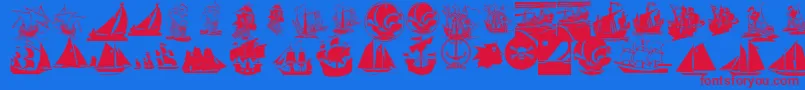fuente ArmadaPirata – Fuentes Rojas Sobre Fondo Azul