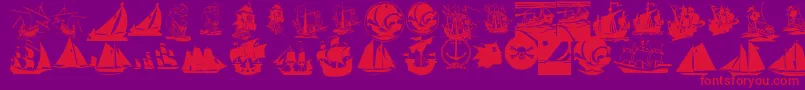 フォントArmadaPirata – 紫の背景に赤い文字