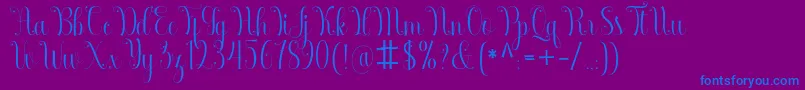 Armadilla Font – Blue Fonts on Purple Background