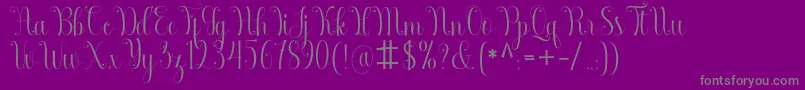 フォントArmadilla – 紫の背景に灰色の文字