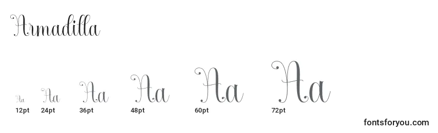 Armadilla Font Sizes