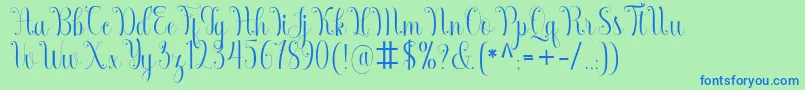 Armadilla Font – Blue Fonts on Green Background