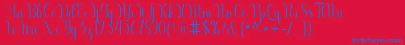 Armadilla Font – Blue Fonts on Red Background