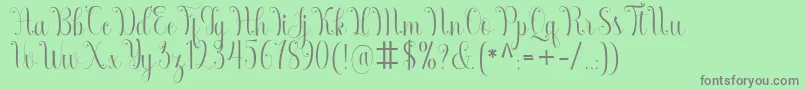Armadilla Font – Gray Fonts on Green Background