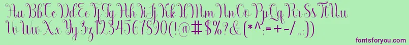 Armadilla Font – Purple Fonts on Green Background