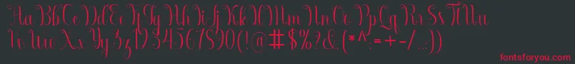 Armadilla Font – Red Fonts on Black Background