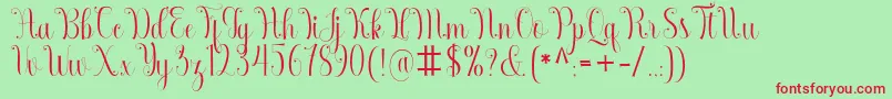 Armadilla Font – Red Fonts on Green Background