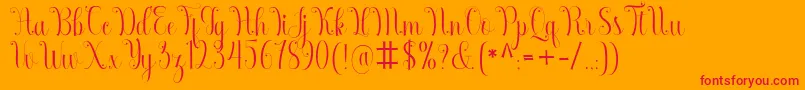 Armadilla Font – Red Fonts on Orange Background