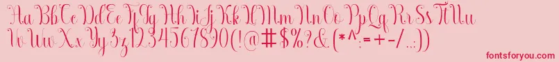 Armadilla Font – Red Fonts on Pink Background