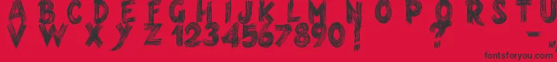 Armagedon Font – Black Fonts on Red Background
