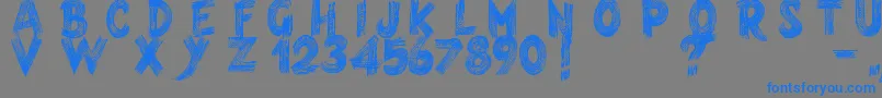 Armagedon Font – Blue Fonts on Gray Background