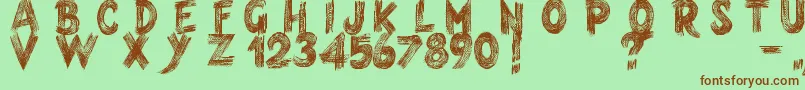 Armagedon Font – Brown Fonts on Green Background